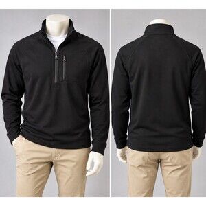 Saks Fifth Avenue Men’s XL Black Full Zip Stretch Performance Jacket 93% Poly